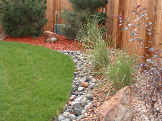 Berm with cobblestone